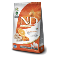 N&D Dog Grain Free tőkehal&narancs sütőtökkel adult medium/maxi kutyatáp – 2,5 kg
