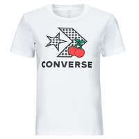 Converse Converse Rövid ujjú pólók CHERRY STAR CHEVRON INFILL TEE WHITE Fehér EU S