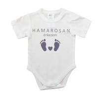 Asti Hamarosan érkezem újszülött baba body, babaváró ajándék