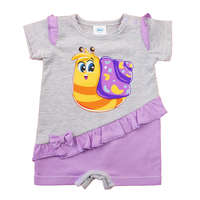 Asti Rövid ujjú kislány baba napozó - csiga mintával