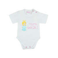 Asti Bébi rövid ujjú kombidressz Tiszta Anyja! fehér