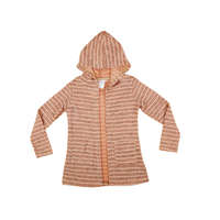 Asti Lányka kapucnis kötött kardigán nyers barack csíkkal