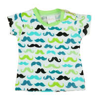 Asti Bajusz mintás baba rövid ujjú póló