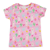 Asti Láma mintás kislány bébi rövid ujjú póló