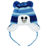 Asti Disney Mickey csíkos| kötött| bélelt| bojtos sapka