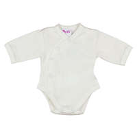 Asti Fehér elöl patentos hosszú ujjú baba body