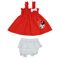 Asti 2 részes kislány nyári szett rövidnadrággal, tunikával Minnie egér mintával