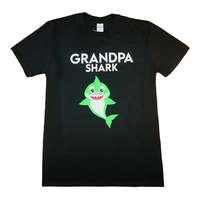Asti Rövid ujjú férfi póló cápás mintával "Grandpa shark" felirattal