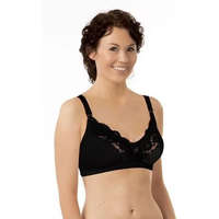 Carriwell Carriwell Microfiber csipkés szoptatós melltartó (VI méret) - Fekete