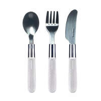 Canpol Babies Canpol Babies Fém evőeszköz kanál, villa, kés (18h+) - Fehér