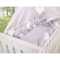 BabyLion Prémium BabyLion Prémium Fonott rácsvédő XXL - Szürke-Fehér-Szürke