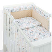 MT MTT Velvet 3 részes ágyneműhuzat szett (100x135cm) - Bagoly és nyuszi - bézs betéttel