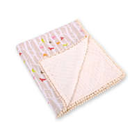 BabyLion Prémium BabyLion Prémium pom-pom takaró Minky - Bézs - Madarak