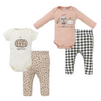 Foxy Baby Foxy Baby Pamut Rövid és hosszú ujjú body + nadrág szett (68) - Pumpkin Spice Latte