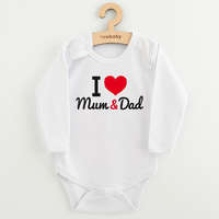 NEW BABY Body nyomott mintával New Baby I Love Mum and Dad