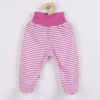 NEW BABY Baba lábfejes nadrág New Baby Classic II rózsaszín csíkokkal