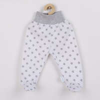 NEW BABY Baba lábfejes nadrág New Baby Classic II szürke csillagokkal
