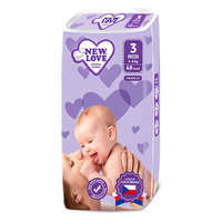 NEW LOVE Gyermek eldobható pelenka New Love Premium comfort 3 MIDI 4-9 kg 48 db