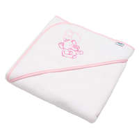 NEW BABY Gyermek frottír törölköző hímzéssel és kapucnival New Baby 80x80 fehér elefánt