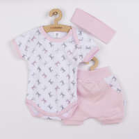 NEW BABY 3-részes nyári pamut együttes New Baby Perfect Summer rózsaszín