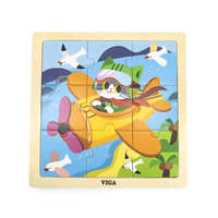 Viga Fa képes kirakó puzzle Viga 9 db Repülőgépek