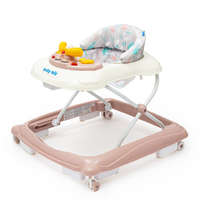 BABY MIX Gyerek bébikomp Baby Mix kormánykerékkel szilikon kerekek rózsaszín