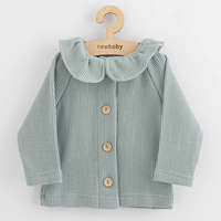 NEW BABY Baba kabátka gombokkal New Baby Luxury clothing Laura szürke
