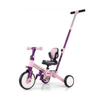 MILLY MALLY Gyerek háromkerekű bicikli 5az1-ben Milly Mally Optimus Max tolókarral pink