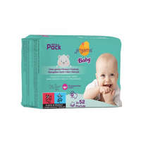 Alveola Kft. JimJams Baby nedves popsitörlőkendő multipack – illatmentes 3x52db