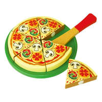 Viga Toys Fa Játék szeletelhető étel - Pizza papír dobozban