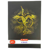 Herlitz Füzet A4/40 lap 3D UV felületnemesítéssel, vonalas Black and Gold - Gém