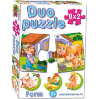 D-Toys &amp; Games Duo puzzle gyerekeknek 8x2 db-os - Háziállatos