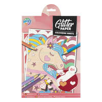 Creative Craft Group B.V. Színező glitteres papírral A4 6 oldal - Lányos