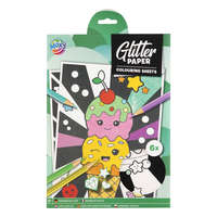 Creative Craft Group B.V. Színező glitteres papírral A4 6 oldal - Sütis