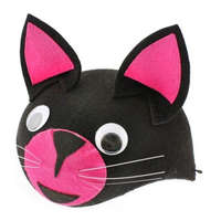 GoDan S. A. Fekete cica formájú kalap textilből