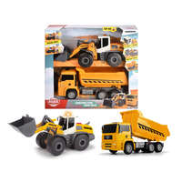 Simba Toys Munkagép szett - Liebherr homlokrakodó és MAN billencs teherautó fénynel és hanggal - Dickie Toys