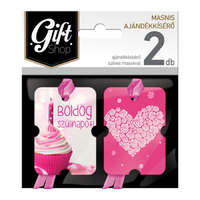 Lizzy Card Ajándékkísérő masnis 2db-os 2db muffin Boldog Születésnapot!