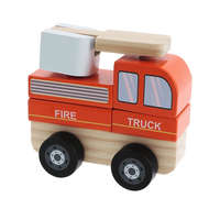 Trefl Montessori tűzoltóautó fa játék - Trefl