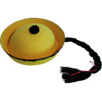  Textil citromsárga kínai mandarin kalap fonattal