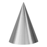 A.I.&amp; E. Party kalap fényes 6db - ezüst színű