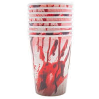 ESPA NV Halloweeni party pohár készlet 8 db-os 2,5 dl-es - Véres kezek mintával