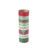 Creative Craft Group B.V. Washi tape Karácsony 3 mtr, 8 db - zöld-piros
