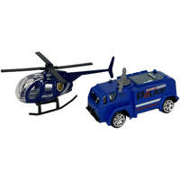 Nam Shing Toys Co., Ltd. Fém játék rendőrségi jármű + helikopter - vízágyús kocsi