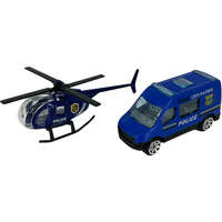 Nam Shing Toys Co., Ltd. Fém játék rendőrségi jármű + helikopter - kisbusz