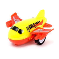 Játék mini utasszállító repülőgép, hátrahúzós - sárga-piros