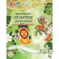 Kiddo Erdei Állatok 3D csillogó képek foglalkoztató Kiddo Books