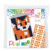 Pixelhobby B.V. Pixelhobby Kulcstartó szett (kulcstartó alaplap + 3 szín) róka Kreatív játék