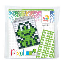 Pixelhobby B.V. Pixelhobby Kulcstartó szett (kulcstartó alaplap + 3 szín) béka Kreatív játék