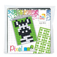 Pixelhobby B.V. Pixelhobby Kulcstartó szett (kulcstartó alaplap + 3 szín) zebra Mozaik játék