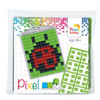 Pixelhobby B.V. Pixelhobby Kulcstartó szett (kulcstartó alaplap + 3 szín) katica Kreatív játék